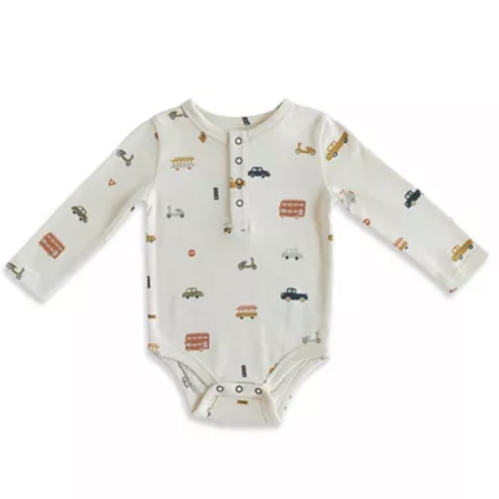Pehr One Piece with Vehicle long sleeve rush hour organic cotton 6-12 months